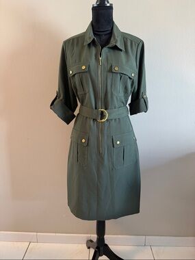 Sharagano Zipper front dress